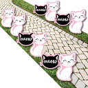 【中古】【未使用・未開封品】Big Dot of Happiness Purr-fect 猫 - 芝生のデコレーション - 屋外 子猫 ニャー ベビーシャワー 誕生日パーティー 庭装飾 - 10ピース