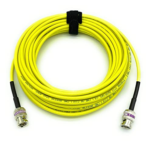 AV-Cables 12G 4K HD SDI BNC - BNC ケーブル Belden 4855R Mini RG59 (35フィート、イエロー)