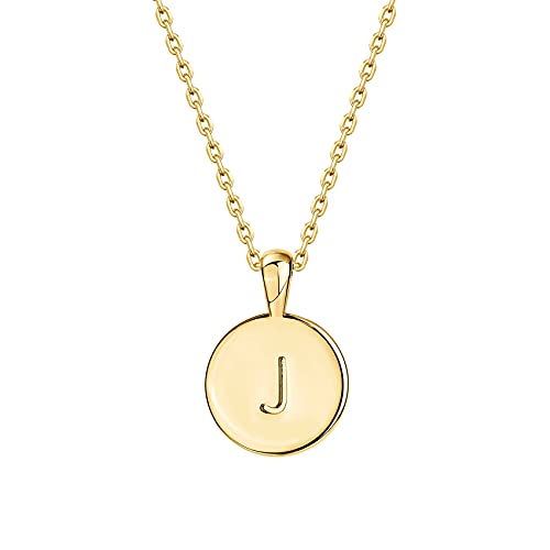 Pink - 【中古】【未使用・未開封品】PAVOI 14K ローズゴールドメッキ 文字ネックレス 女性用 ゴールドイニシャルネックレス 女の子用 イエロー