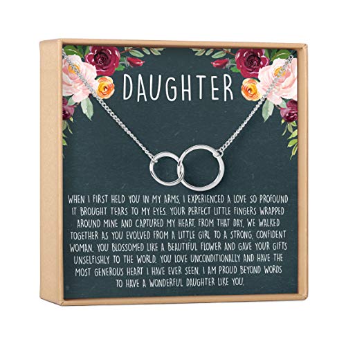 Rakuten - 【中古】【未使用・未開封品】Dear Ava Daughterネックレス:娘、娘へのギフト、母娘、非対称サークル2個, 真鍮, 宝石なし