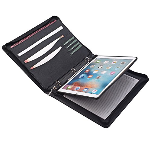 【中古】【未使用・未開封品】iCarryAlls ファスナー付きバインダー ポートフォリオ iPadホルダー付き メモ帳ホルダー オーガナイザー パッドフォリオ iPad Pro 12.9インチ 20