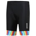 【中古】【未使用・未開封品】(Large, Black Enhanced) - 3SB Triathlon Shorts, Men's Tri Shorts, Padded Cycling Shorts Reflective Logo with Pockets, Bicycle Riding Pa