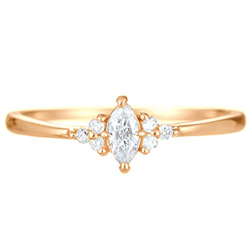 Gieschen Jewelers"Cherie' .925スターリングシルバー 優美なマーキスCZリング