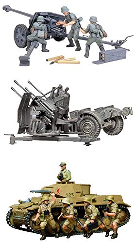 タミヤ軍事組立モデル - ドイツ武器 - 75 mm Pak 40/L46、20 mm クアッドフラーク (Flakvierling) 38 パンザー Kampfwagen II Ausf。 F/Gセット