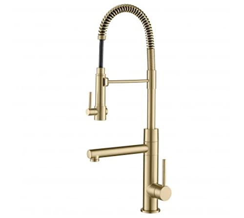 Kraus KPF-1603BG Artec Pro 2-Function Commercial Style Pre-Rinse Kitchen Faucet with Pull-Down Spring Spout and Pot Filler, 24.75 Inch,