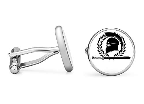 【中古】【未使用・未開封品】Oakmont カフスボタン ギリシャ グラディエーター ヘレニック 戦士 カフリンクス (輪郭版)