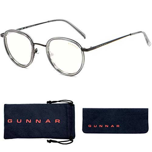 Gunnar Optiks Gaming and Computer Eyewear/Atherton - Patented Lens, Reduce Digital Eye Strain, Block 35% of Harmful Blue Light - Clear