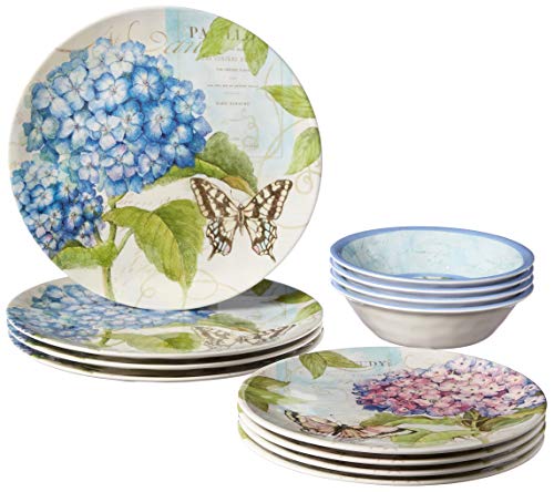 【中古】【未使用・未開封品】Certified International アジサイガーデン食器 皿 マルチカラー