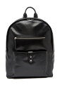 【中古】【未使用・未開封品】Cole Haan メンズ Saunders レザー ジップトップ バックパック (ブラック)(4)