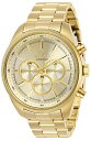 楽天AJIMURA-SHOP【中古】【未使用・未開封品】Invicta Men's Specialty Gold-Tone Steel Bracelet & Case Quartz Analog Watch 29168