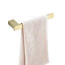 【中古】【未使用・未開封品】BATHSIR ゴールドタオルホルダー バスルームハンドタオルリング つや消し真鍮 タオルバー 壁取り付け ステンレススチール