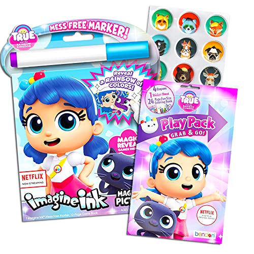 【中古】【未使用・未開封品】True and The Rainbow Kingdom 塗り絵セット - Imagine Ink Book and Play Pack (パーティーパック)