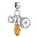 【中古】【未使用・未開封品】Q&Locket ハートラブバースデーチャーム 1月~12月の誕生石チャームビーズ ブレスレット用