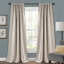 【中古】【未使用・未開封品】Lush Dcor Insulated Back Tab Blackout Window Curtain Panels Wheat Set 52X84