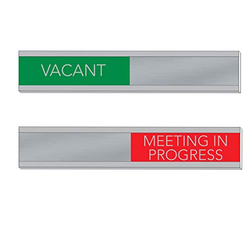 【中古】【未使用・未開封品】Vacant/Meeting in Progress スライダーサイン 10インチ x 2インチ