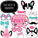 【中古】【未使用・未開封品】Big Dot of Happiness Pawty Like a Puppy Girl - ピンク 犬 ベビーシャワー 誕生日パーティー 写真ブース小道具キット - 20個(3)
