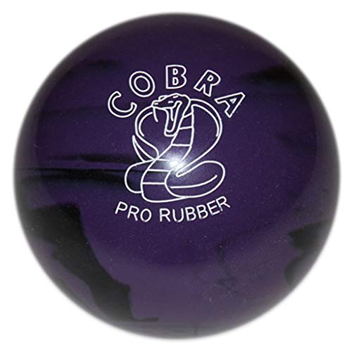 【中古】【未使用・未開封品】Bowlerstore Products Duckpin Cobra Pro ゴム製ボーリングボール 5インチ パープル/ブラック 3ポンド 8オンス