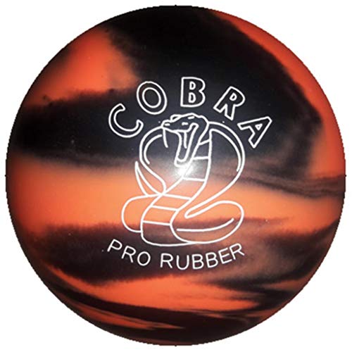 【中古】【未使用・未開封品】Bowlerstore Products Duckpin Cobra Pro ゴム製ボーリングボール 5インチ - オレンジ/ブラック 3ポンド 8オンス