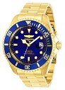 yÁzygpEJizInvicta Men's Pro Diver Gold-Tone Steel Bracelet & Case Automatic Blue Dial Analog Watch 28949