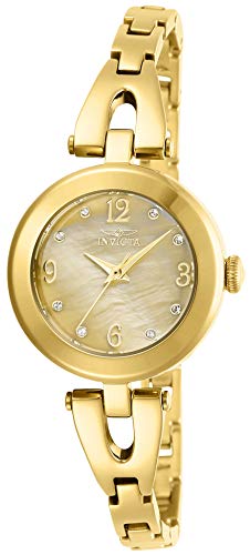 楽天AJIMURA-SHOP【中古】【未使用・未開封品】Invicta Women's Angel Gold-Tone Steel Bracelet & Case Quartz Analog Watch 29331