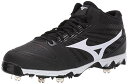 【中古】【未使用・未開封品】Mizuno 320603.9000.16.1150 9スパイク Ambition ミッドメンズ メタルベースボールクリート ブラッ...