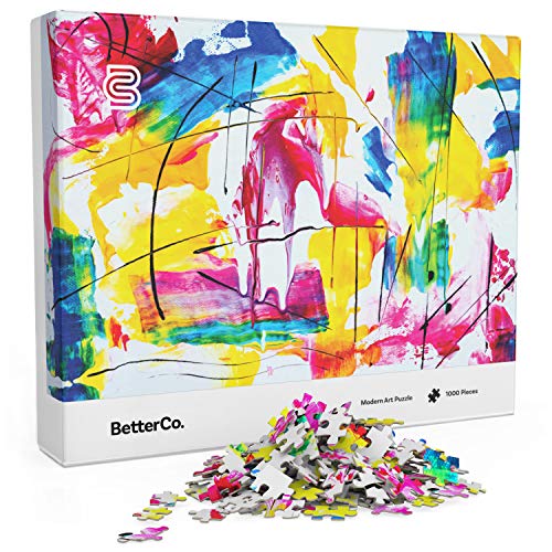 【中古】【未使用 未開封品】BetterCo. ベターカンパニー - モダンアート パズル 1000ピース - 高難易度の抽象絵画パズルで自分自身に挑戦 大人 10代 子供向け