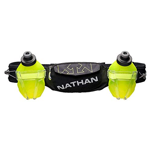 【中古】【未使用 未開封品】Nathan Hydration ランニングベルト トレイルミックスプラス 調節可能なランニングベルト トレイルミックスにはボトル2本/フラスコ 収