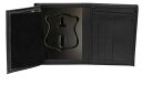 【中古】【未使用・未開封品】Boston Police 埋め込み型バッジウォレット, ブラック, One Size