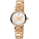【中古】【未使用・未開封品】Just Cavalli Women's Just Mio Rose Gold-Tone Steel Bracelet Case Quartz Watch JC1L076M0145