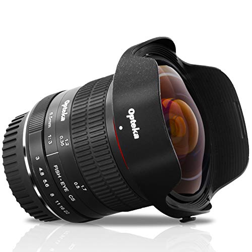 【中古】【未使用・未開封品】Opteka 6.5mm f/3.0 プロフェッショナル超広角非球面魚眼レンズ Canon EOS 80D, 77D, 70D, 60D, 50D, 7D, Rebel T7i, T7s, T6s, T6i, T6, T5i, T