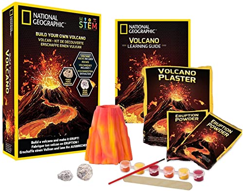 【中古】【未使用・未開封品】National Geographic Volcano Science Kit ? Build an Erupting Volcano with This Volcano Kit for Kids, Multiple Eruption Experiments to T