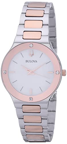 【中古】【未使用・未開封品】Bulova 98R274 Futuro レディース腕時計 シルバー/ローズゴールド 32mm ステンレススチール