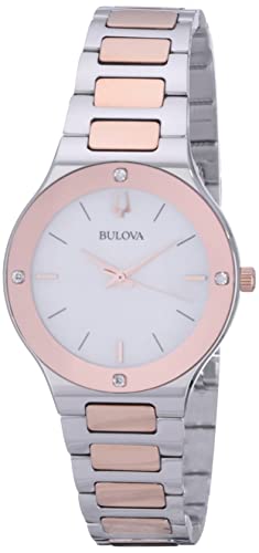 【中古】【未使用・未開封品】Bulova 98R274 Futuro レディース腕時計 シルバー/ローズゴールド 32mm ..