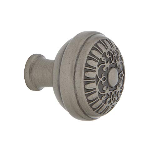 【中古】【未使用・未開封品】Nostalgic Warehouse 756097 Egg and Dart Brass 1 3/8" Knob in Antique Pewter Cabinet Hardware