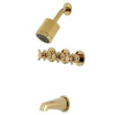 【中古】【未使用・未開封品】Kingston Brass KBX8132DX コンコードタブ/シャワー蛇口 ハンドル3個付き 光沢真鍮(4)