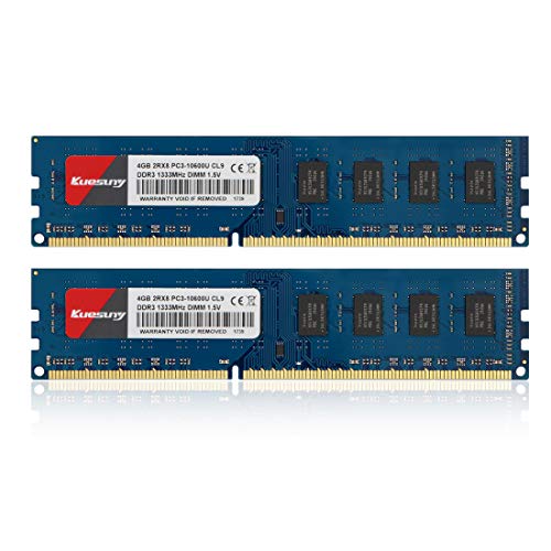 yÁzygpEJizKuesuny 8GB (2x4GB) DDR3 1333MHz DIMM PC3-10600 UDIMM Non-ECC CL9 240s fXNgbvRs[^ RAM  AbvO[hLbg