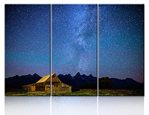 【中古】【未使用・未開封品】Teton Range の壁 納屋の小屋のアートワーク 絵画 カントリー写真 グランドキャニオンアート 3パネル ジ..