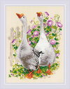 【中古】【未使用・未開封品】RIOLIS 1807 ? ガチョウ ? カウント クロスステッチキット 113?4インチ x 153?4インチ 14カウント ベー...