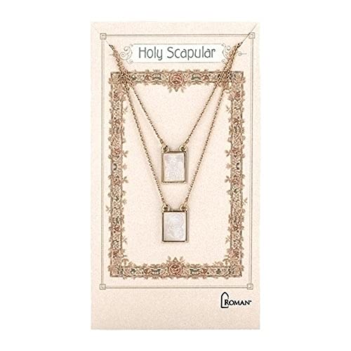 【中古】【未使用・未開封品】ローマ風 無限 聖なるスカプララ ゴールド 亜鉛 ネックレス 長さ26インチ