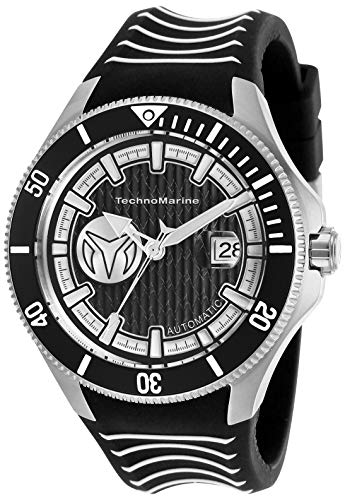 【中古】【未使用・未開封品】TechnoMarine メンズ クルーズ シャーク 自動巻き腕時計 ブラック TM-118011, ブラック, 自動巻き腕時計。