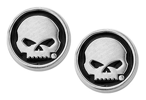 楽天AJIMURA-SHOP【中古】【未使用・未開封品】Harley-Davidson レディース ブラックエナメル ウィリー G スカル ポストスタイルピアス HDE0499