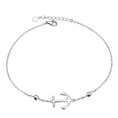 【中古】【未使用・未開封品】S925 スターリングシルバー アンクレット レディース ガールズ ボーホー ビーチチャーム 調節可能 足 アンクルブレスレット ジ...