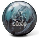 【中古】【未使用・未開封品】Brunswick Rhino Reactive ボーリングボール ドリル済み メタリックブルー/ブラック 14ポンド