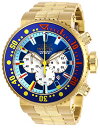 【中古】【未使用・未開封品】Invicta Men's Pro Diver Gold-Tone Steel Bracelet & Case Quartz Blue Dial Analog Watch 27662