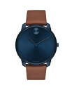 【中古】【未使用・未開封品】Movado メンズ ボールド イオンメッキ ブルースチールケース ブルーダイヤル ブラウンナッパレザーストラップ (モデル:3600585)