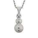 【中古】【未使用・未開封品】Moca Jewelry ヒップホップアングリースノーマン アイスアウトブリングペンダントチェーン 18Kゴールドメッキネックレス メンズ レディース キッ