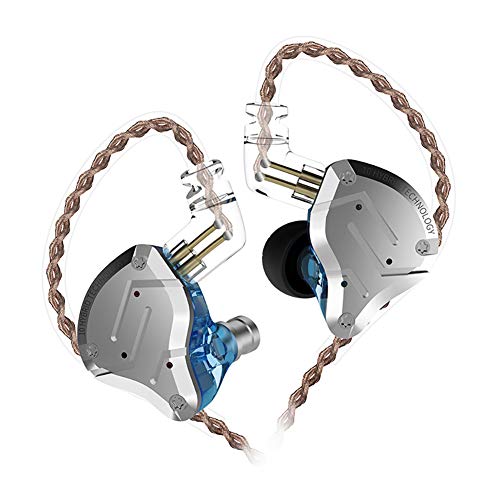 【中古】【未使用 未開封品】KZ ZS10 PRO ハイファイノイズアイソレーションイヤホン/イヤホン 取り外し可能なケーブル2ピン0.75mm (マイクなし ブルー)