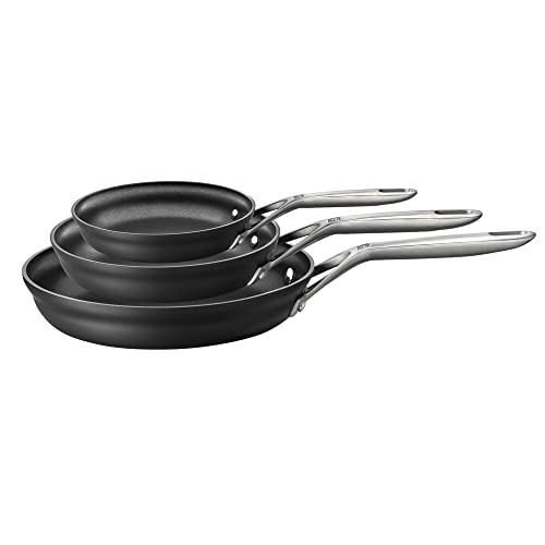 【中古】【未使用・未開封品】ZWILLING J.A. Henckels ZWILLING Motion 硬質アルマイト アルミ製ノンスティックフライパン3点セット ブラック