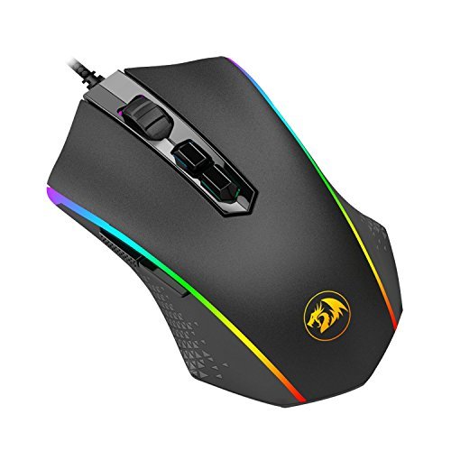 Redragon M710 MEMEANLION Chroma Gaming Mouse, High-Precision Ambidextrous Programmable Gaming Mouse with 7 RGB Backlight Modes and Tuni
