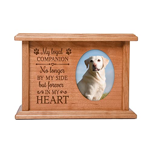LifeSong Milestones ペット 火葬 骨壺 メモリアルボックス 犬 猫 ペットの灰 My Loyal Companion no Longer by My Side 小さな一部 2x3 写真を